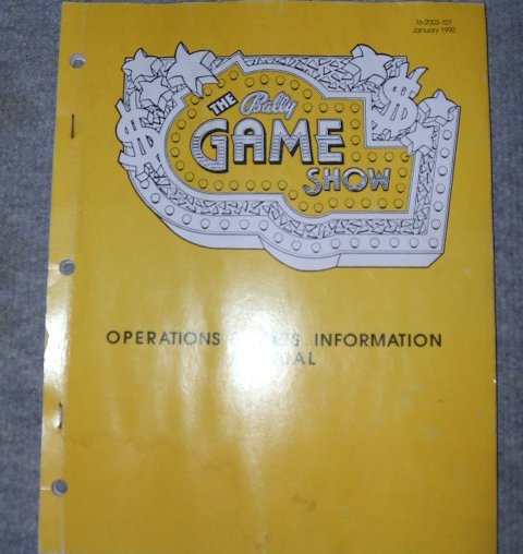 The Bally GAMES SHOW Bally operations manua